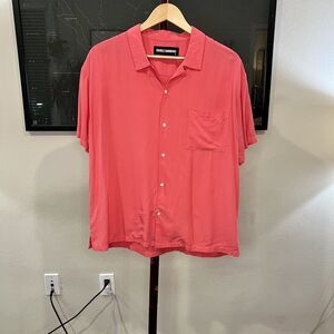 Double Rainbouu - Free Entry Short Sleeve Shirt - Chili / Pink